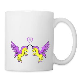 Licorne Licorne Amour - Mug blanc - blanc - Droite