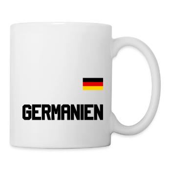 Germany jersey look GERMANIEN flag on chest - Mug - white - Right