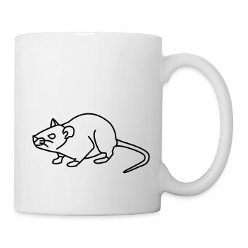 Maus - Tasse - Weiß - Rechts