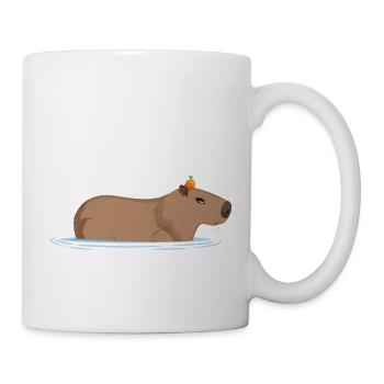 Capy de rongeur vintage Capybara drôle, ok je tire vers le haut - Mug blanc - blanc - Droite