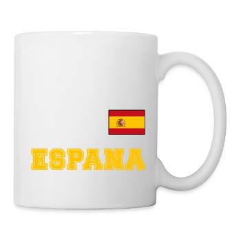 Spanien Trikot Look – ESPANA mit Flagge Fahne - Tasse - Weiß - Rechts