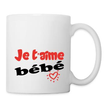 Je taime bébé - Mug blanc - blanc - Droite