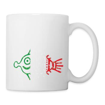 Aztekensymbol mexikanische Maya mexikanische Flagge Schuhschnabel - Tasse - Weiß - Rechts