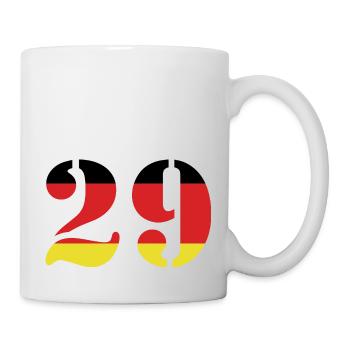 29 Numéro Jersey Allemagne - Mug blanc - blanc - Droite