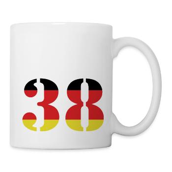 38 Numéro Jersey Allemagne - Mug blanc - blanc - Droite