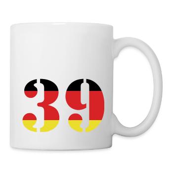 39 Numéro Jersey Allemagne - Mug blanc - blanc - Droite