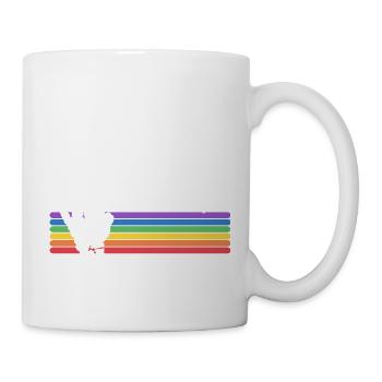 Sei du selbst, Rock Skull LGBTQ Stolz Verbündeter Gay Pride - Tasse - Weiß - Rechts