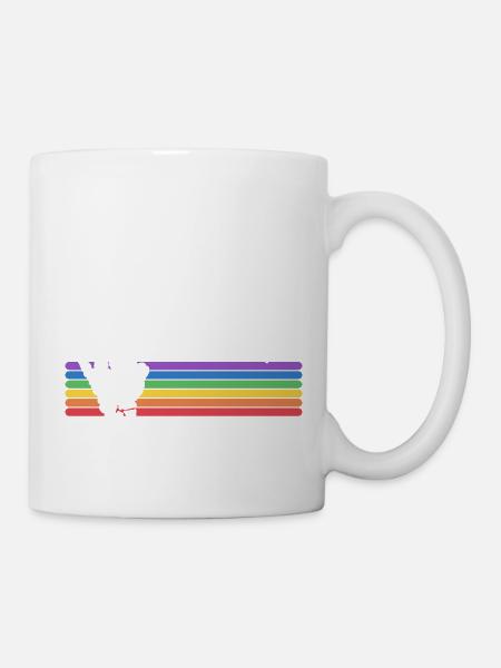 Sei du selbst, Rock Skull LGBTQ Stolz Verbündeter Gay Pride - Tasse - Weiß