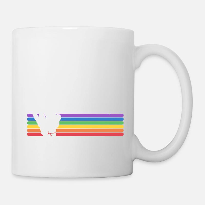 Sei du selbst, Rock Skull LGBTQ Stolz Verbündeter Gay Pride - Tasse - Weiß