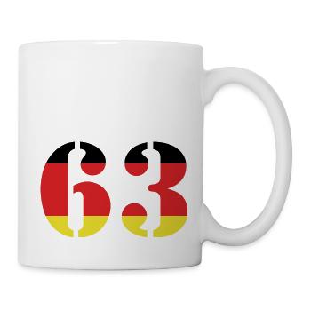 63 Numéro Jersey Allemagne - Mug blanc - blanc - Droite