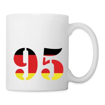 95 Numéro Jersey Allemagne - Mug blanc - blanc - Droite