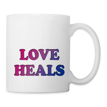 Liebe heilt zweifarbige Farben - Tasse - Weiß - Rechts