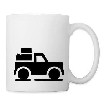Truck Pickup SUV Symbol Minimal Icon Vektor - Tasse - Weiß - Rechts
