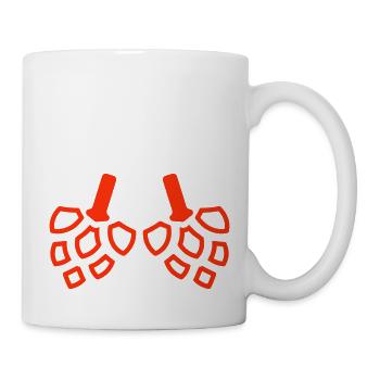 Bier Hopfen - Tasse - Weiß - Rechts