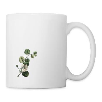 Nummer 73 Blumengrün - 73. Blumengeburtstag - Tasse - Weiß - Rechts