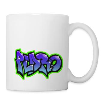 PEDRO graffiti sweatshirt hat teeshirt blue - Mug - white - Right