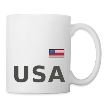 TEAM United States American Flag Banner Over Font - Mug - white - Right