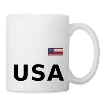 TEAM United States American Flag Banner Over Font - Mug - white - Right