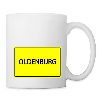 Town sign Oldenburg - Mug - white - Right