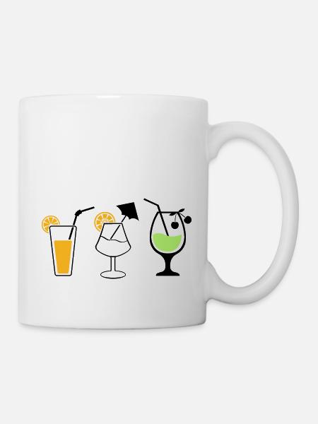 cocktails - Tasse - Weiß