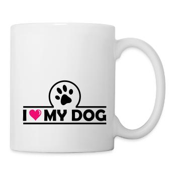 i love my dog - Mug - white - Right