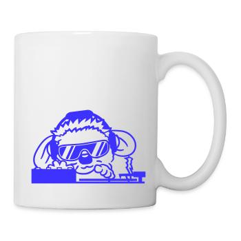 Lustiger Cooler DJ Igel Mischpult Party Musik Spaß - Tasse - Weiß - Rechts