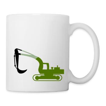 excavatrice - Mug blanc - blanc - Droite