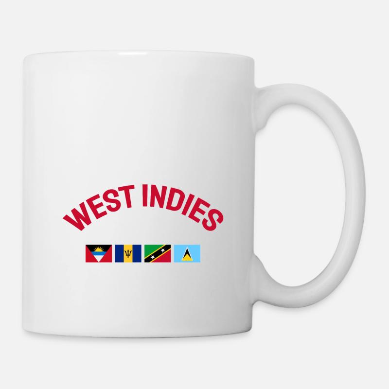 West Indies Flags - Karibik - Caribbean - Flaggen - Tasse - Weiß