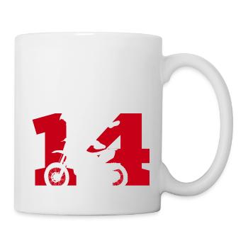 Moto 14 Biker - Tasse - Weiß - Rechts