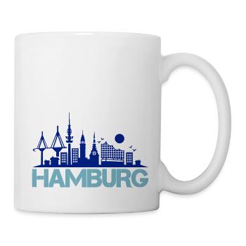 hamburg skyline 1 - Tasse - Weiß - Rechts