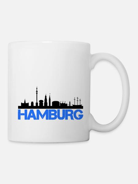 hamburg skyline - Tasse - Weiß