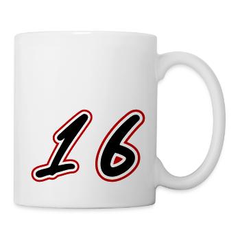 16 Zahl symbol - Tasse - Weiß - Rechts