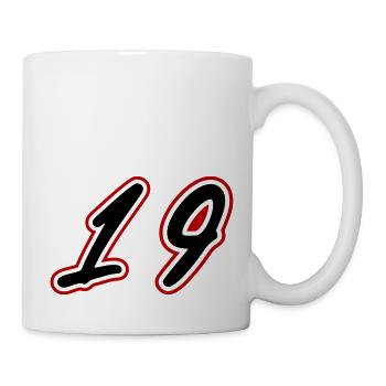 19 Zahl symbol - Tasse - Weiß - Rechts