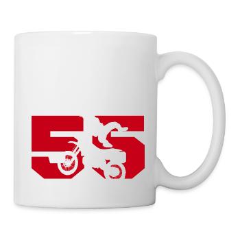 Moto 55 motard - Mug blanc - blanc - Droite