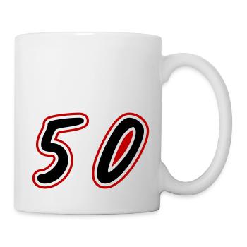 50 Symbole numérique - Mug blanc - blanc - Droite