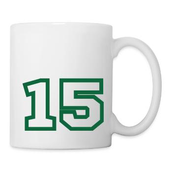 Startnummer 15 Green Sport - Tasse - Weiß - Rechts