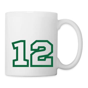 Number 12 green sport - Mug - white - Right