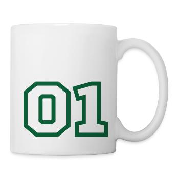 Numéro 1 sport vert - Mug blanc - blanc - Droite