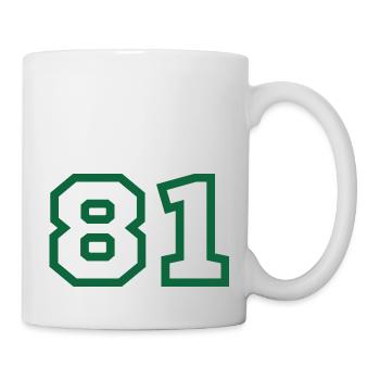 Numéro 81 sport - Mug blanc - blanc - Droite