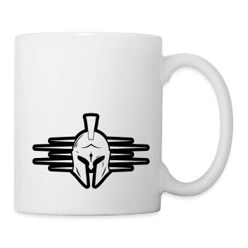 Spartaner Helm Krieger Gladiator - Tasse - Weiß - Rechts