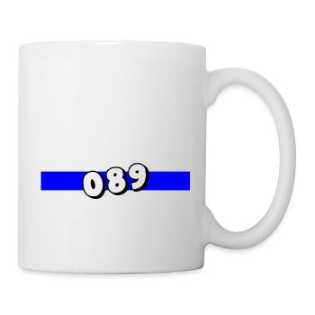 089 München Vorwahl Telefon telefonieren Bayern - Tasse - Weiß - Rechts
