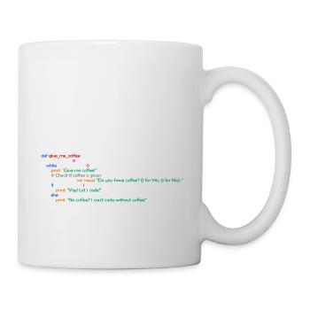 Kaffee, Programmierung, Lustig, Coffee - Tasse - Weiß - Rechts