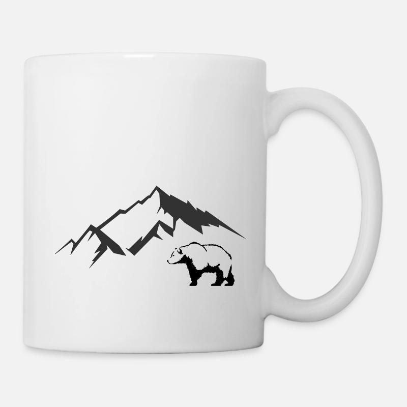 bär berge - Tasse - Weiß