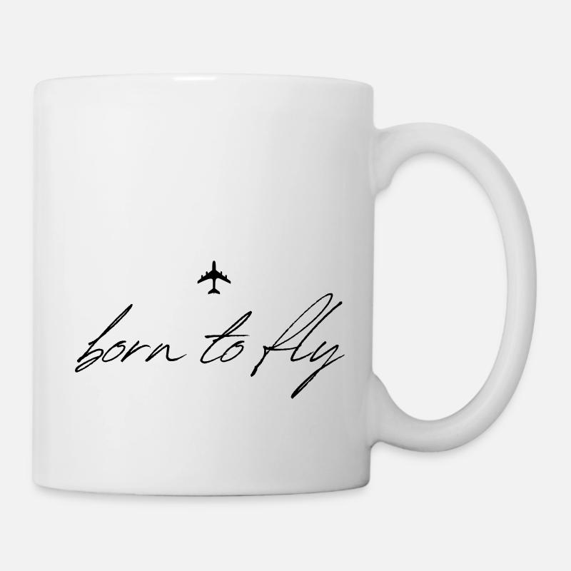 Born to fly black - Tasse - Weiß
