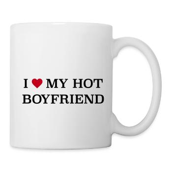 I love my hot Boyfriend - Tasse - Weiß - Rechts