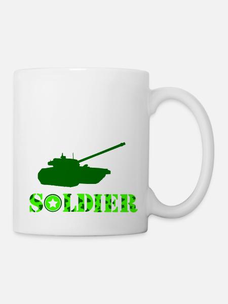 panzer soldat - Tasse - Weiß
