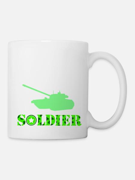 panzer soldat - Tasse - Weiß