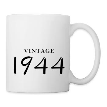 Jahrgang 1944 - Geschenkidee zum Geburtstag - Tasse - Weiß - Rechts
