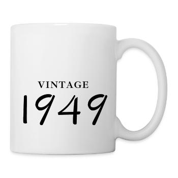 Jahrgang 1949 - Geschenkidee zum Geburtstag - Tasse - Weiß - Rechts