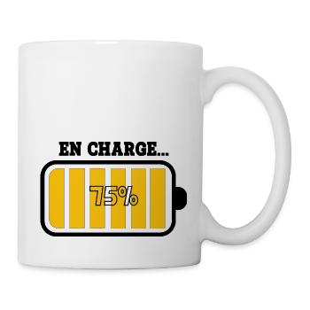 Battery at 75% charge - Mug - white - Right